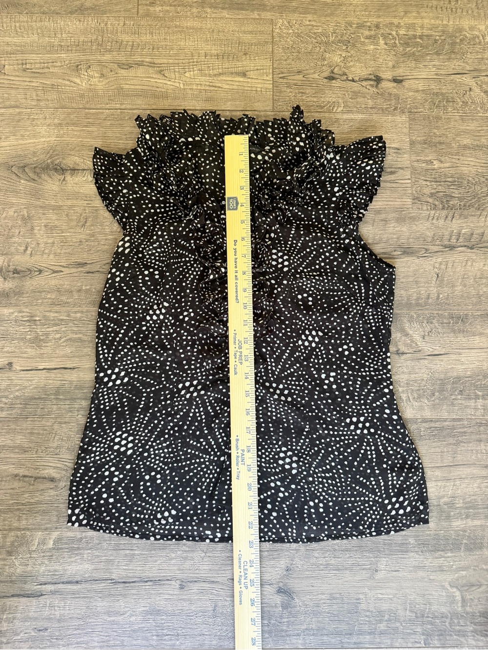 Black Ruffled Dot Cap-Sleeve Blouse - Women Tops - Picture 4 of 5